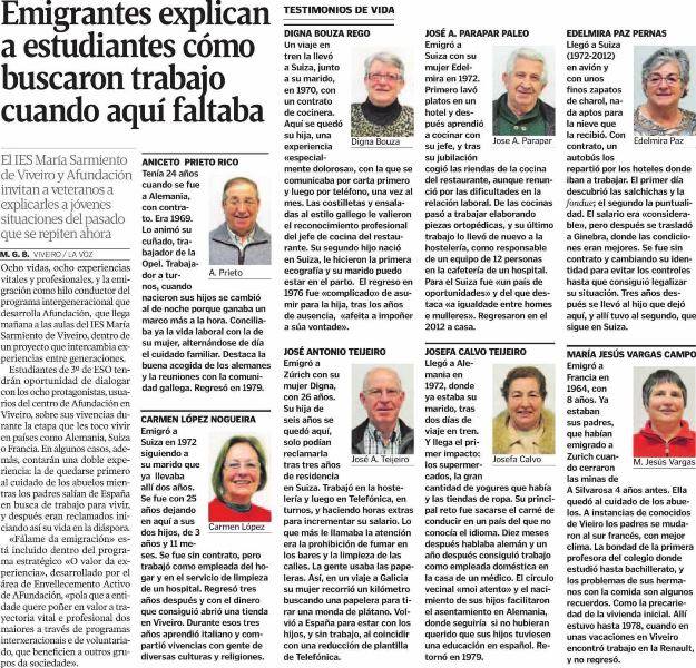 emigrantes explican estudiantes trabajo